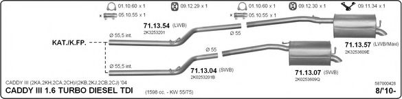 587000428 IMASAF Exhaust System Exhaust System