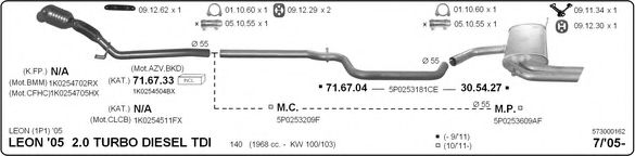 573000162 IMASAF Exhaust System Exhaust System