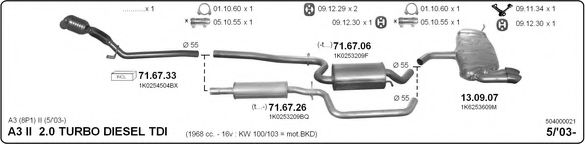 504000021 IMASAF Exhaust System