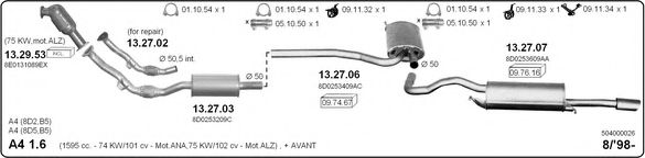 504000026 IMASAF Exhaust System Exhaust System