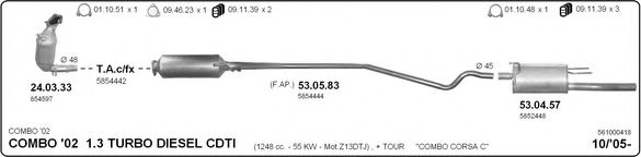 561000418 IMASAF Exhaust System