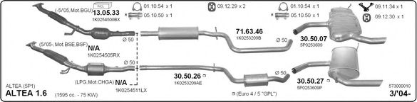 573000010 IMASAF Exhaust System