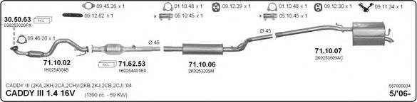 587000034 IMASAF Exhaust System