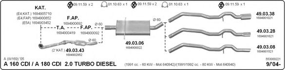 553000221 IMASAF Exhaust System Exhaust System
