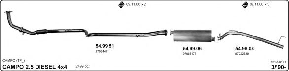 561000171 IMASAF Exhaust System