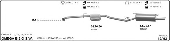 561000312 IMASAF Exhaust System Exhaust System