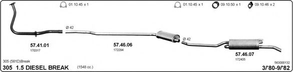 563000132 IMASAF Exhaust System