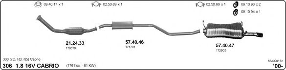 563000152 IMASAF Exhaust System Exhaust System