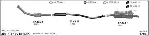563000154 IMASAF Exhaust System