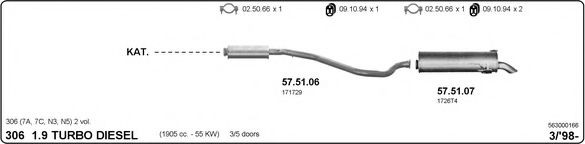 563000166 IMASAF Exhaust System Exhaust System