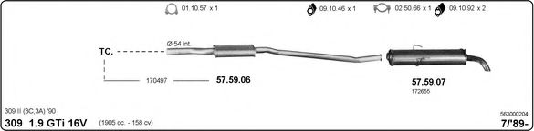 563000204 IMASAF Exhaust System