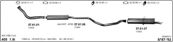 563000213 IMASAF Exhaust System Exhaust System