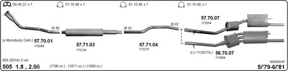 563000245 IMASAF Exhaust System