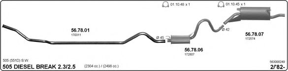 563000249 IMASAF Exhaust System