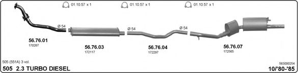 563000254 IMASAF Exhaust System Exhaust System