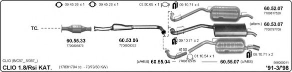 566000011 IMASAF Exhaust System