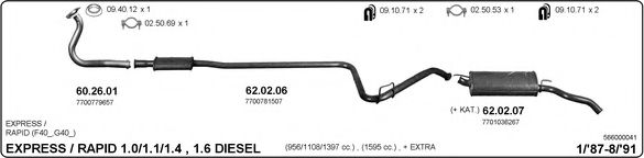 566000041 IMASAF Exhaust System