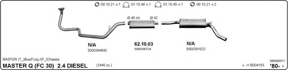 566000071 IMASAF Exhaust System Exhaust System