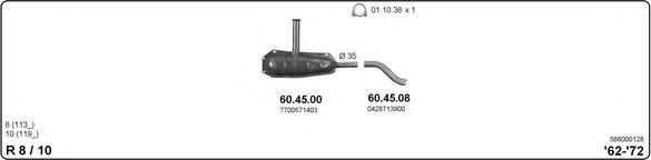 566000128 IMASAF Exhaust System Exhaust System