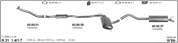 566000186 IMASAF Exhaust System Exhaust System