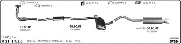 566000196 IMASAF Exhaust System Exhaust System