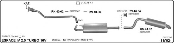566000242 IMASAF Exhaust System Exhaust System