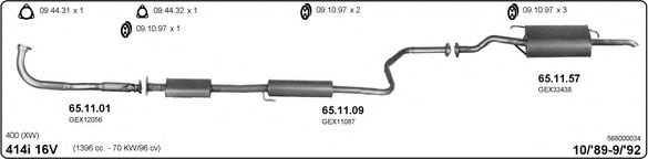 568000034 IMASAF Exhaust System Exhaust System