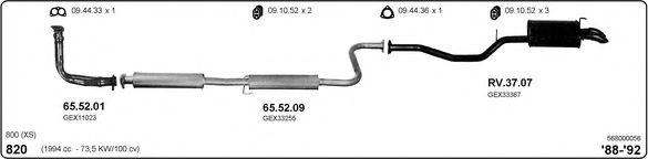568000056 IMASAF Exhaust System Exhaust System