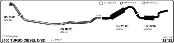 568000067 IMASAF Exhaust System