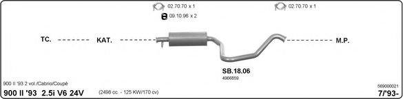 569000021 IMASAF Exhaust System Exhaust System