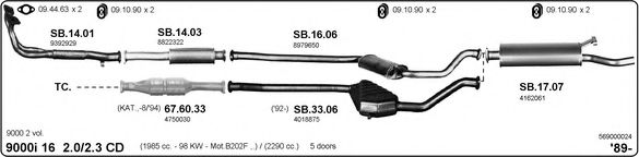 569000024 IMASAF Exhaust System Exhaust System