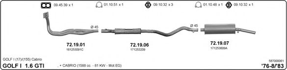 587000061 IMASAF Exhaust System Exhaust System