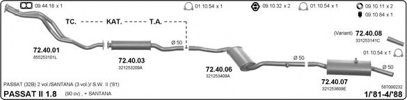 587000232 IMASAF Exhaust System