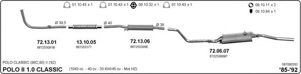 587000283 IMASAF Exhaust System Exhaust System