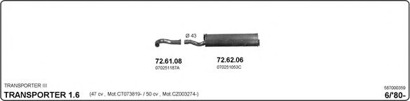 587000359 IMASAF Exhaust System Exhaust System