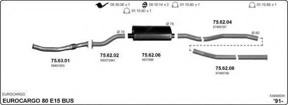 539000025 IMASAF Exhaust System