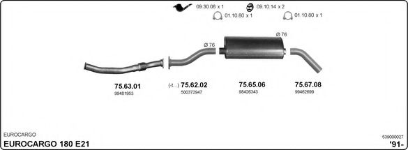 539000027 IMASAF Exhaust System Exhaust System