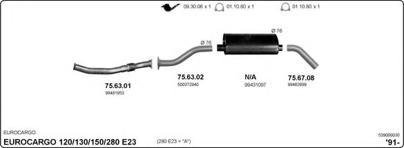 539000030 IMASAF Exhaust System Exhaust System