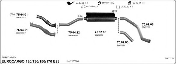 539000032 IMASAF Exhaust System Exhaust System