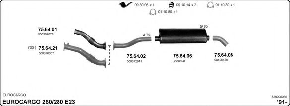 539000036 IMASAF Exhaust System Exhaust System
