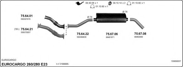 539000037 IMASAF Exhaust System