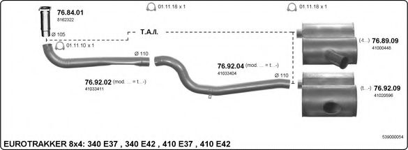 539000054 IMASAF Exhaust System Exhaust System