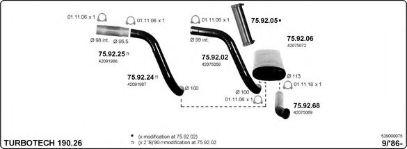 539000075 IMASAF Exhaust System