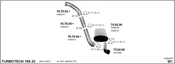 539000076 IMASAF Exhaust System