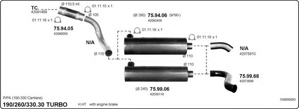 539000093 IMASAF Exhaust System Exhaust System