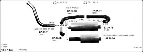 572000009 IMASAF Exhaust System Exhaust System