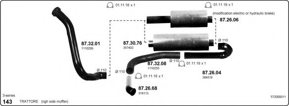 572000011 IMASAF Exhaust System Exhaust System