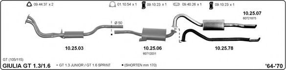 502000026 IMASAF Exhaust System Exhaust System