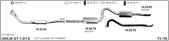 502000027 IMASAF Exhaust System Exhaust System