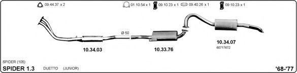 502000043 IMASAF Exhaust System Exhaust System